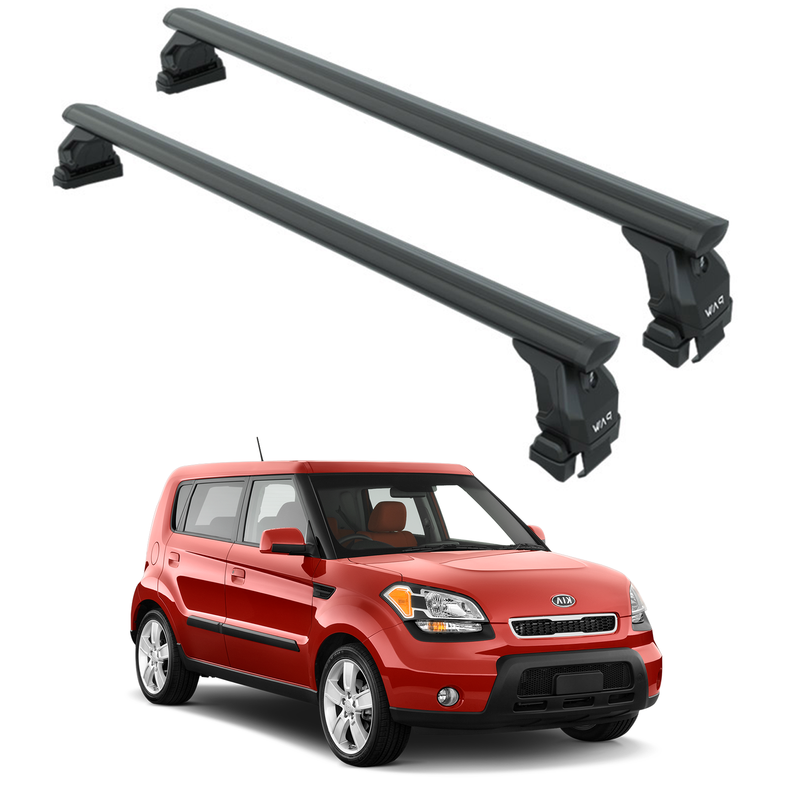 Roof Rack Cross Bars for Kia Soul 2009–2013 – Black, Fits Normal Roof Roof Rack Cross Bars for Kia Soul 2009–2013 – Black, Fits Normal Roof